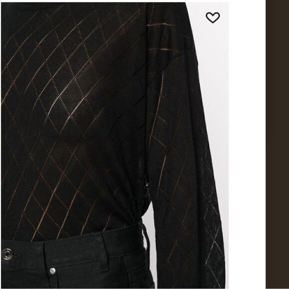 NWT RTA Avalon Open Argyle Sweater Black XS - Picture 4 of 14